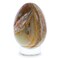 Multi Tones Polished Marble Stone Egg with Plastic Stand 3 Inches